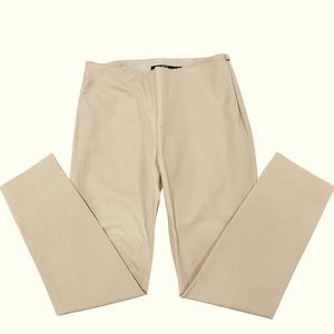 RALPH LAUREN FLAT FRONT SIDE ZIPPER KHAKI PANTS